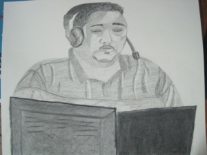 My Brother, The Gamer - Graphite Pencils